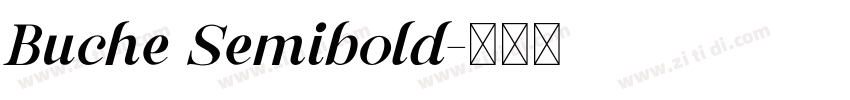 Buche Semibold字体转换